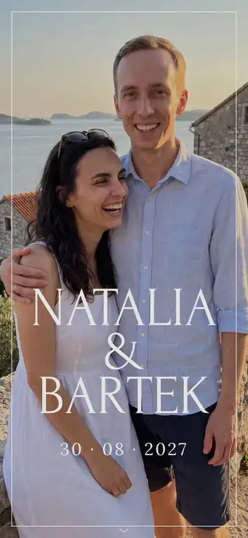 Okładka strony ślubnej: Natalia i Bartek