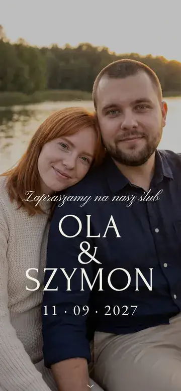 Okładka strony ślubnej: Ola i Szymon