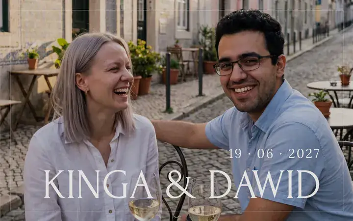 Okładka strony ślubnej: Kinga i Dawid