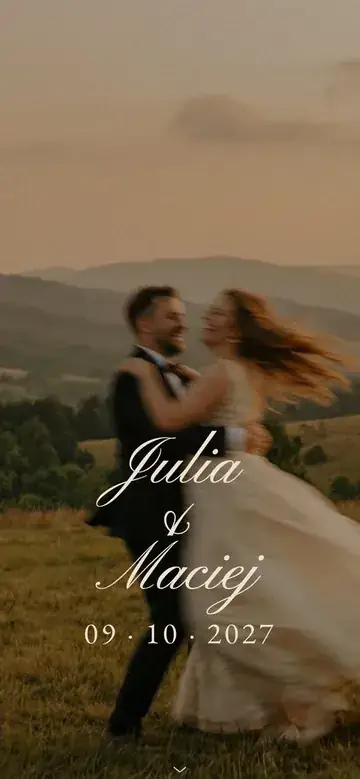 Okładka strony ślubnej: Julia i Maciej