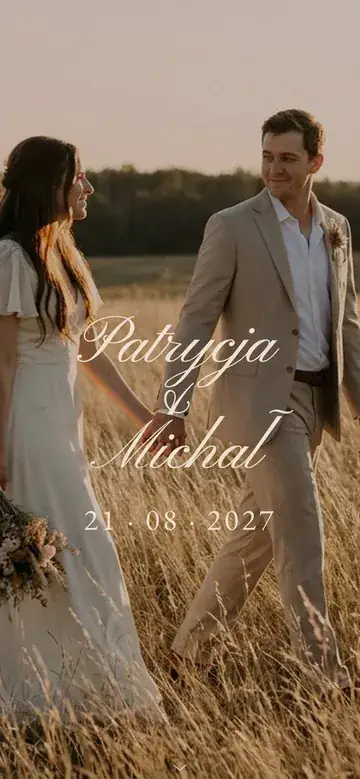 Okładka strony ślubnej: Patrycja i Michał