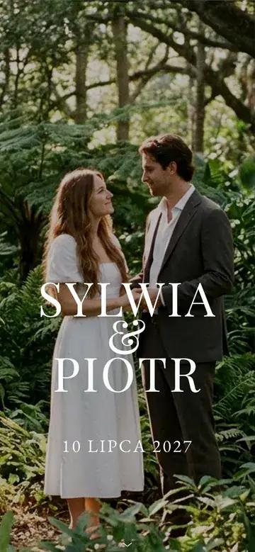 Okładka strony ślubnej: Sylwia i Piotr