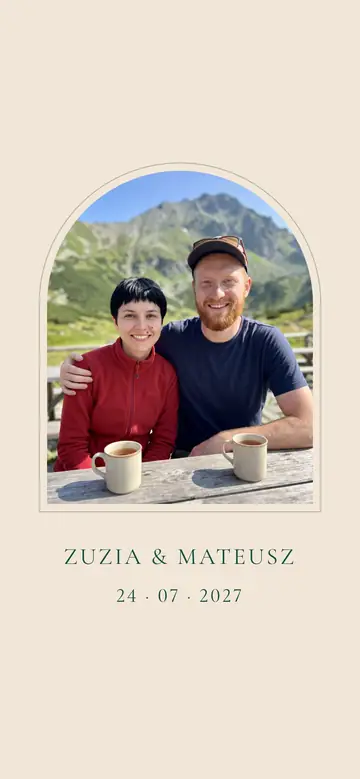 Okładka strony ślubnej: Zuzia i Mateusz