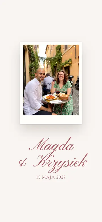 Okładka strony ślubnej: Magda i Krzysiek