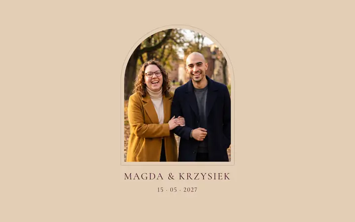 Okładka strony ślubnej: Magda i Krzysiek