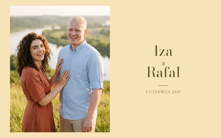 Okładka strony ślubnej: Iza i Rafał